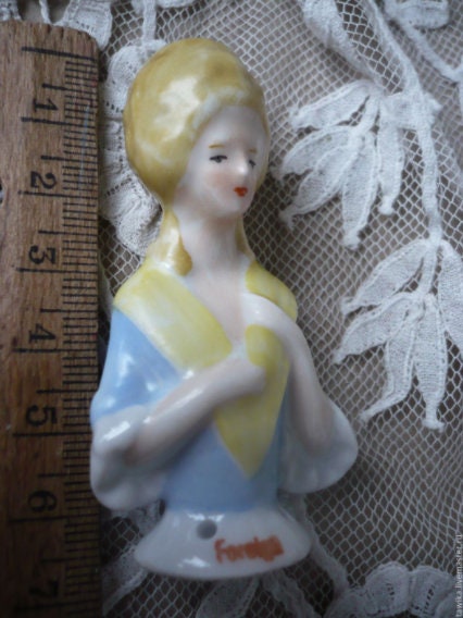 Half Doll figurine, antique, porcelain, Germany