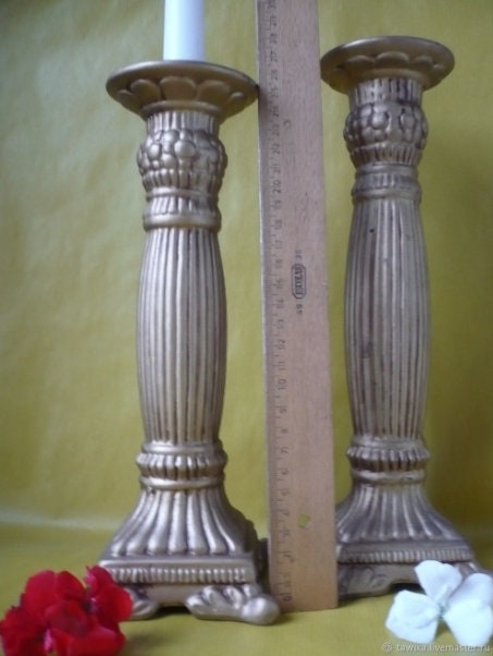 Leuchterpaar 27 und 30 cm im Größenvergleich