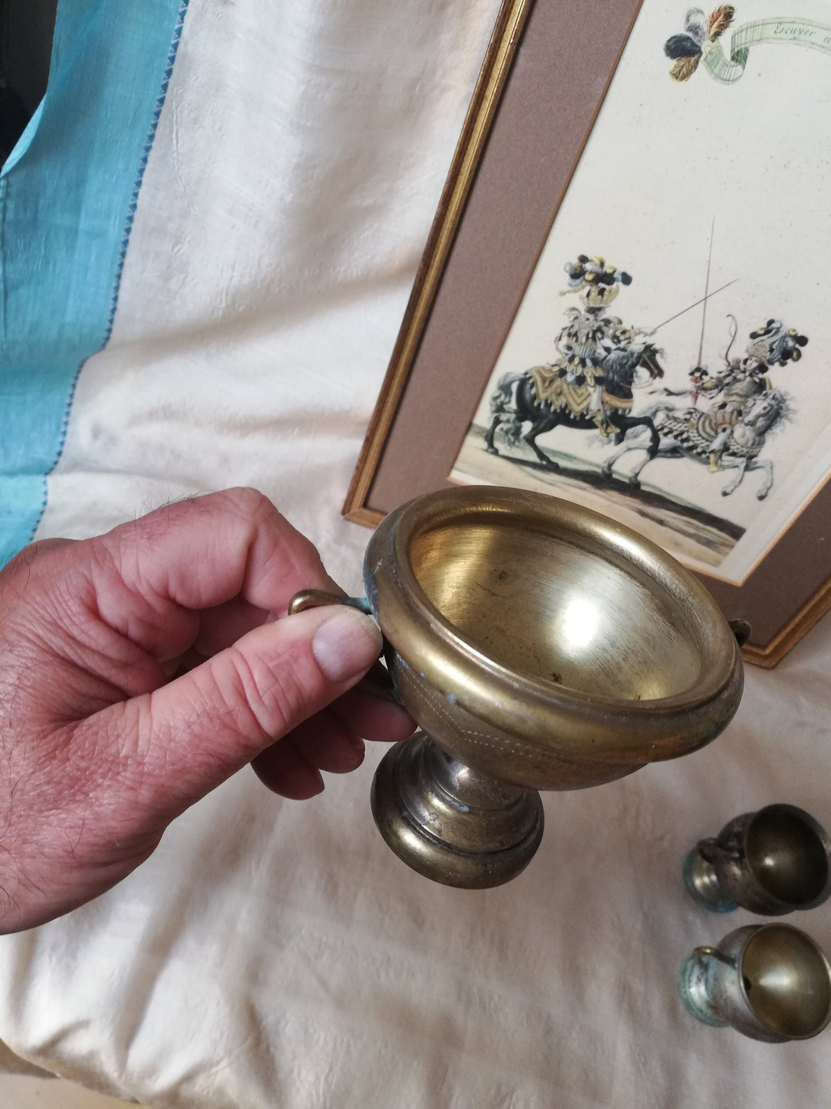 Old copper vessels for decorative purposes, vintage from Germany