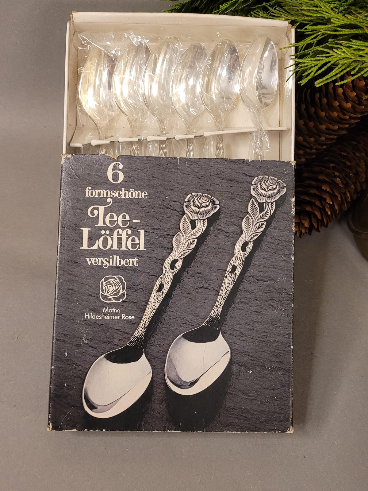 Vintage Teaspoon Set (6 pcs) "Hildesheimer Rose" – Silver-Plated Cutlery, German Quality, Collector's Gift