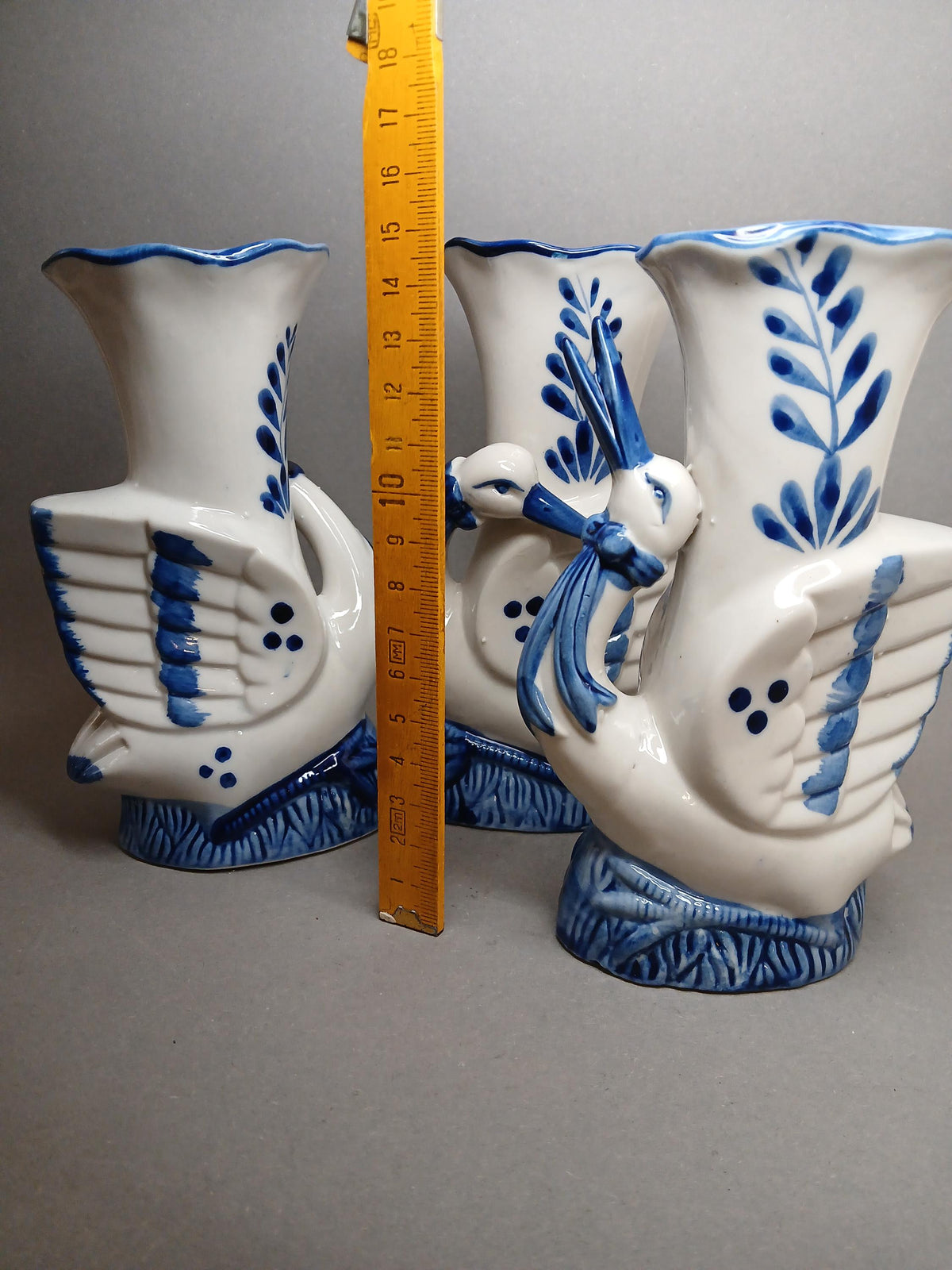Kranichvase von schräg