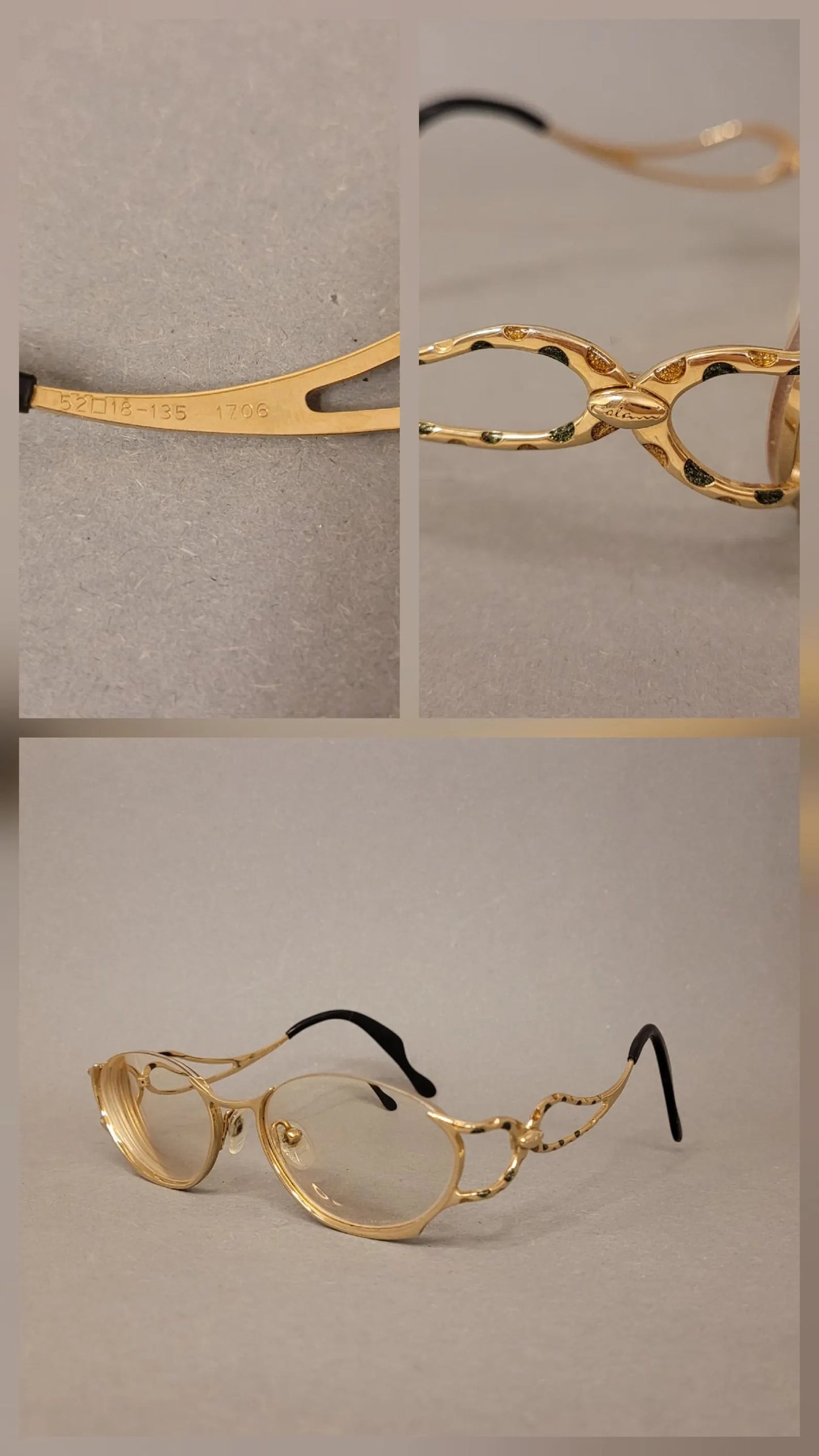 Colani 镀金眼镜框 · 八十年代设计师孤品