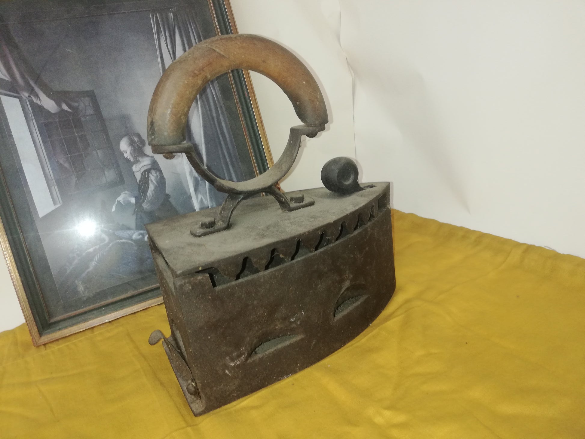 Vintage Dekorationsobjekt, schweres Gusseisen Bügeleisen