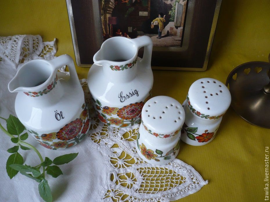 Menage-Set von schräg oben