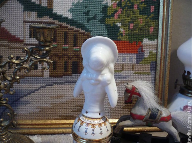 Half Doll figurine, Antiques, Porcelain, Germany