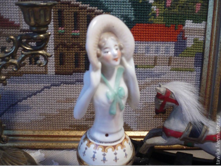Half Doll figurine, Antiques, Porcelain, Germany