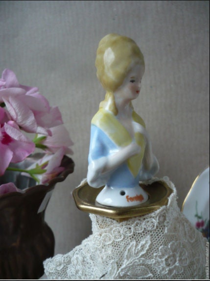Half Doll figurine, antique, porcelain, Germany