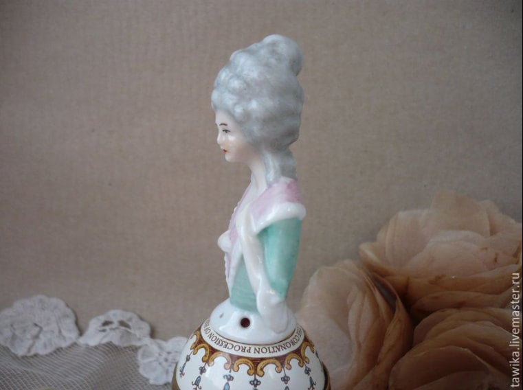 Half Doll Figurine, antique, vintage, porcelain, Germany