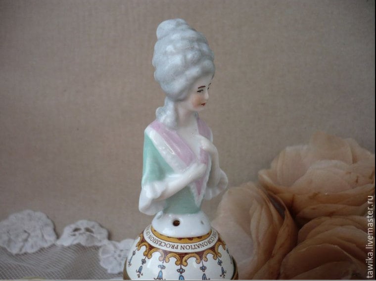 Half Doll Figurine, antique, vintage, porcelain, Germany