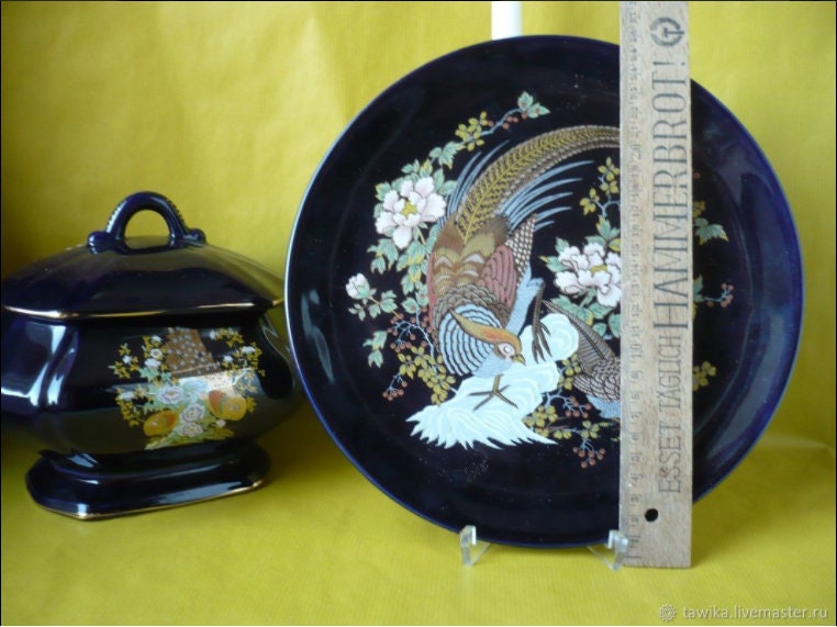 Randmuster des 26 cm großen Fasanen-Tellers