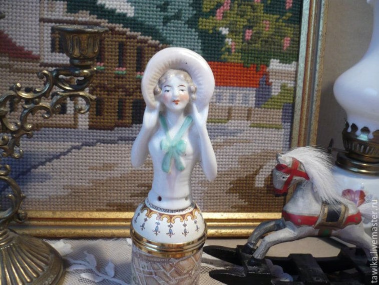 Half Doll figurine, Antiques, Porcelain, Germany