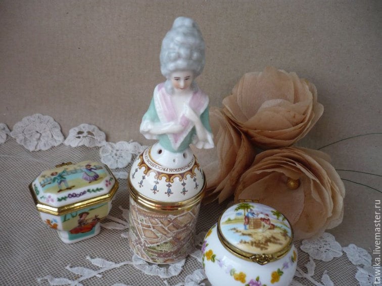 Half Doll Figurine, antique, vintage, porcelain, Germany