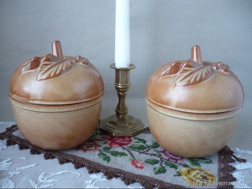 Vintage Ceramic Apple Baking Dish | Brown Pottery Pie Mold | Rustic Farmhouse Cottagecore Decor | Fall Kitchen decor