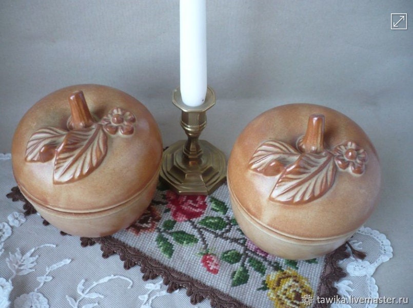 Vintage Ceramic Apple Baking Dish | Brown Pottery Pie Mold | Rustic Farmhouse Cottagecore Decor | Fall Kitchen decor