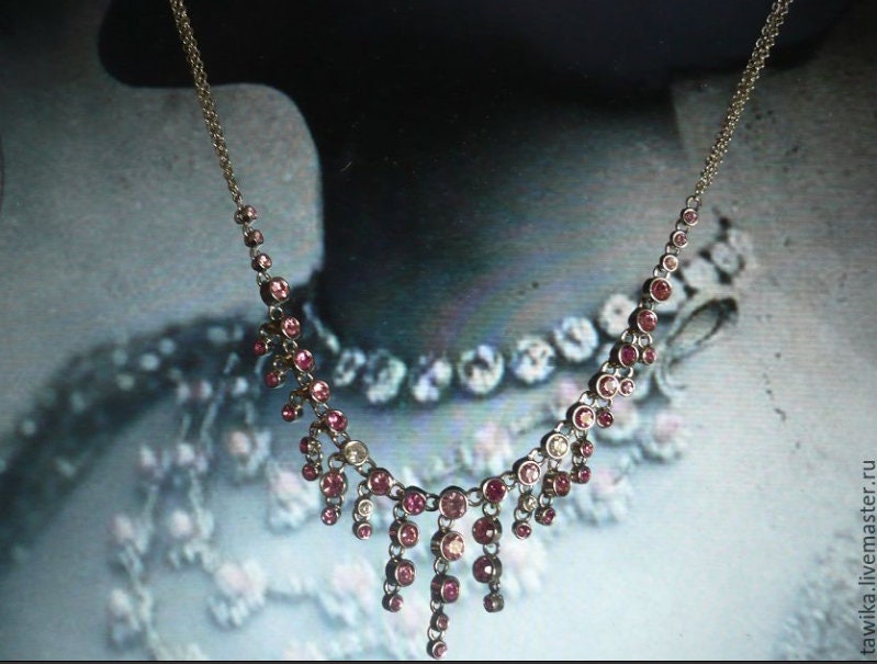Old necklace from Czech Republic, vintage, antique