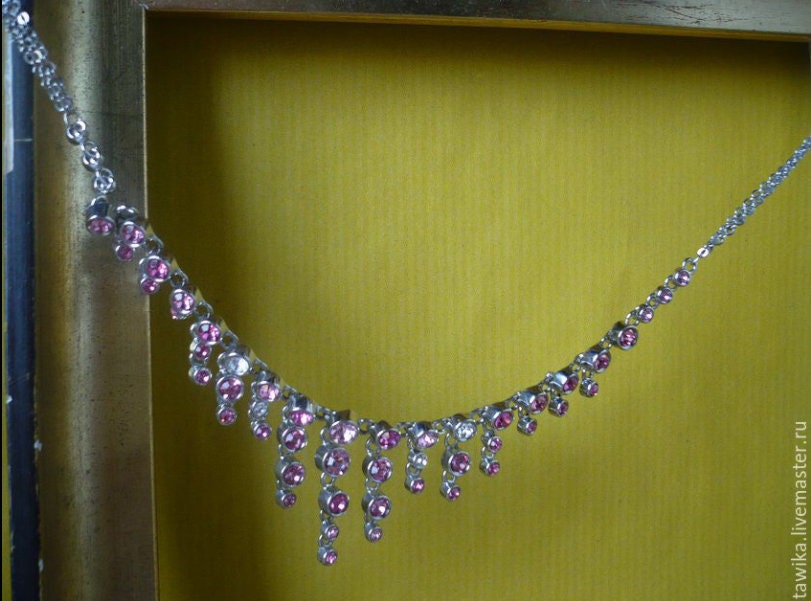 Old necklace from Czech Republic, vintage, antique