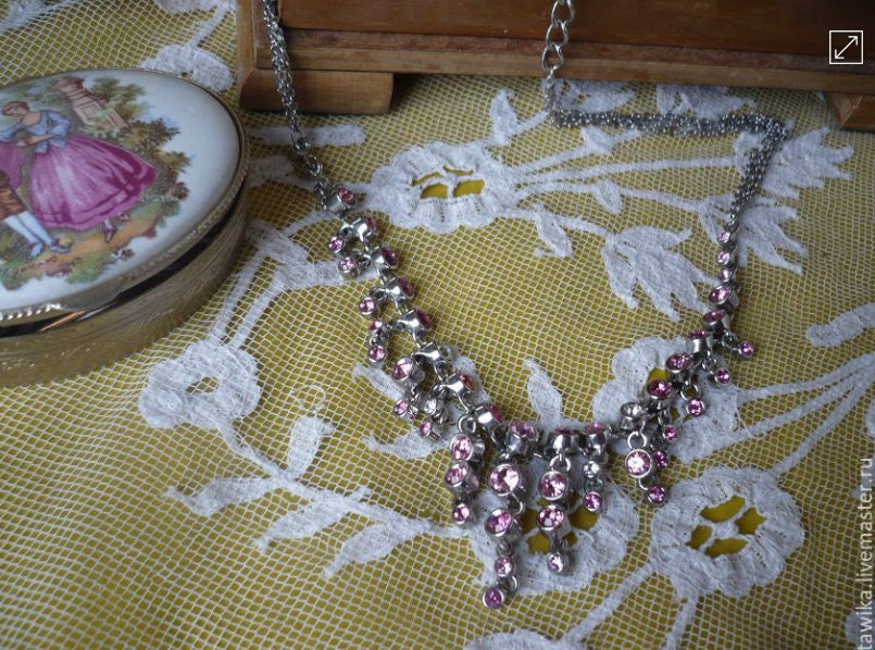 Old necklace from Czech Republic, vintage, antique