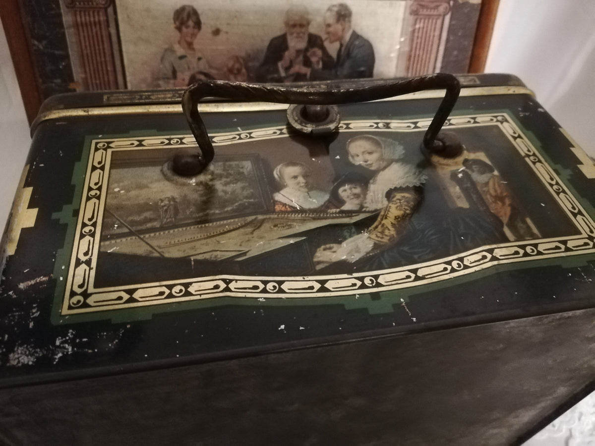 Nostalgisches Familienmotiv im Stil des 19. Jahrhunderts auf dem Deckel