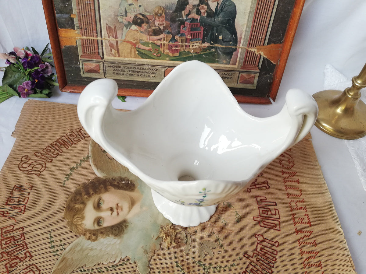 Seitenansicht der breiten Keramikvase, 20 cm