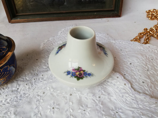 Seltmann Weiden Porzellanvase mit Blumenornament – Gesamtansicht, Vintage Deutschland 1960er