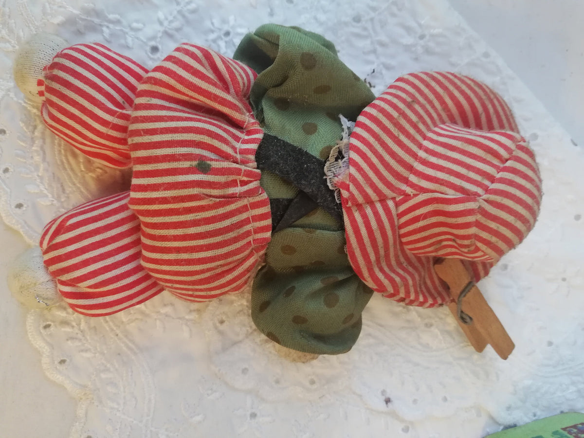 Rückansicht des Stoffclowns