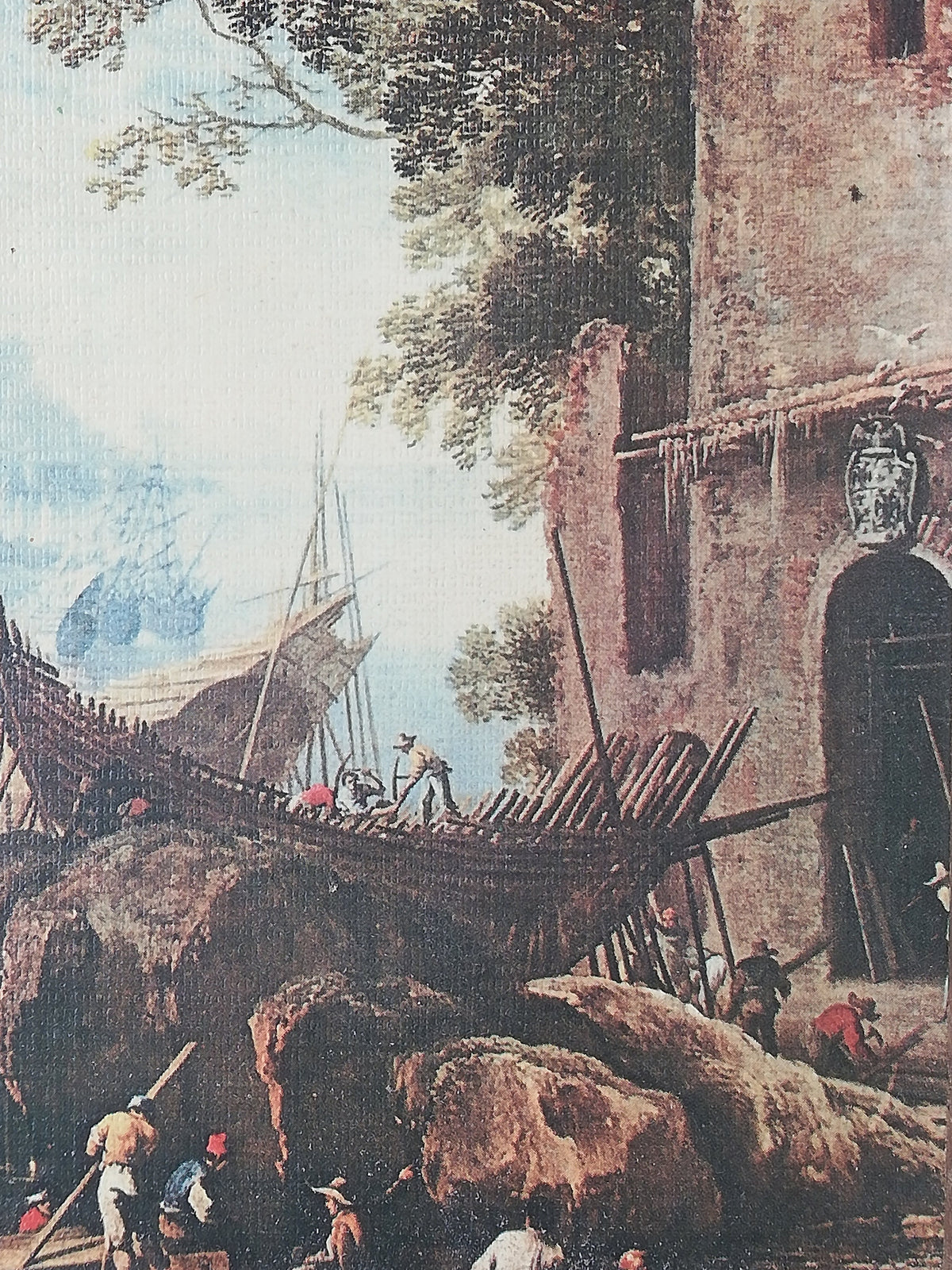 Rückseite der Holzplatte