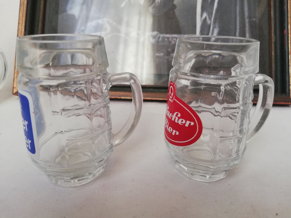 Shot glasses 5 st. in the shape of a beer mug, vintage from Austria