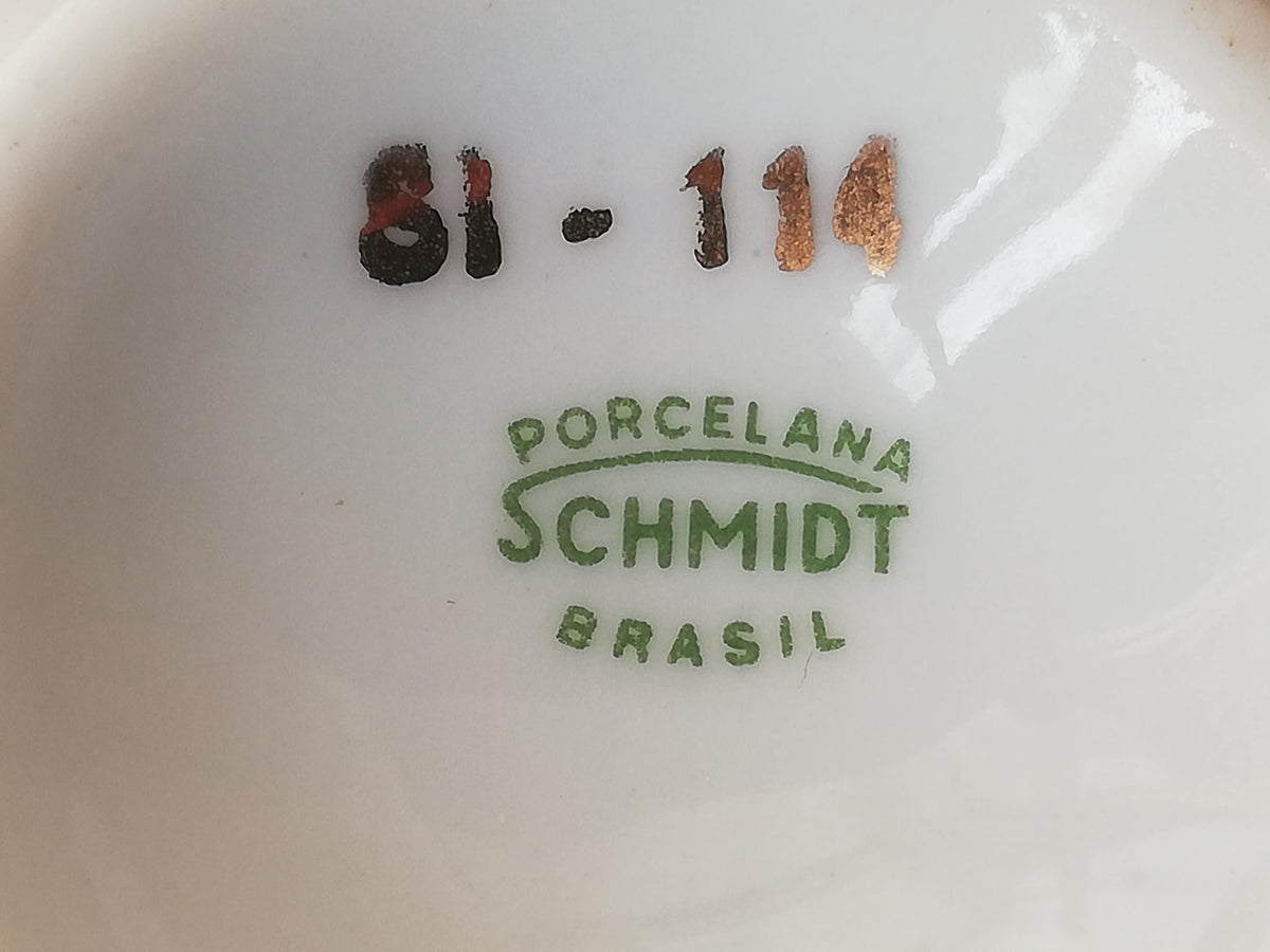 Small porcelain vase from Brazil, Porcelana Schmidt Brasil