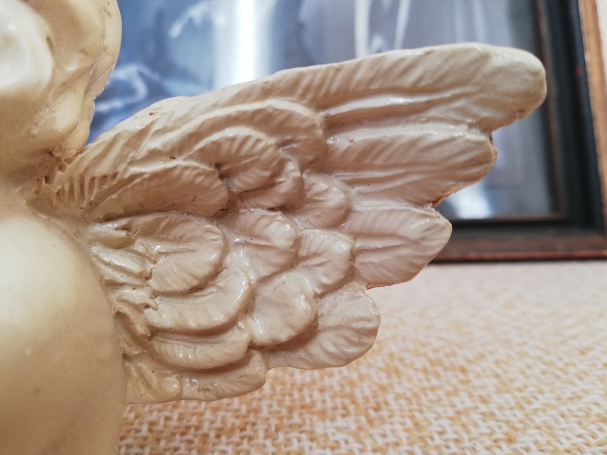 Ceramic angel white as a decorative object for your home. Vintage from Austria