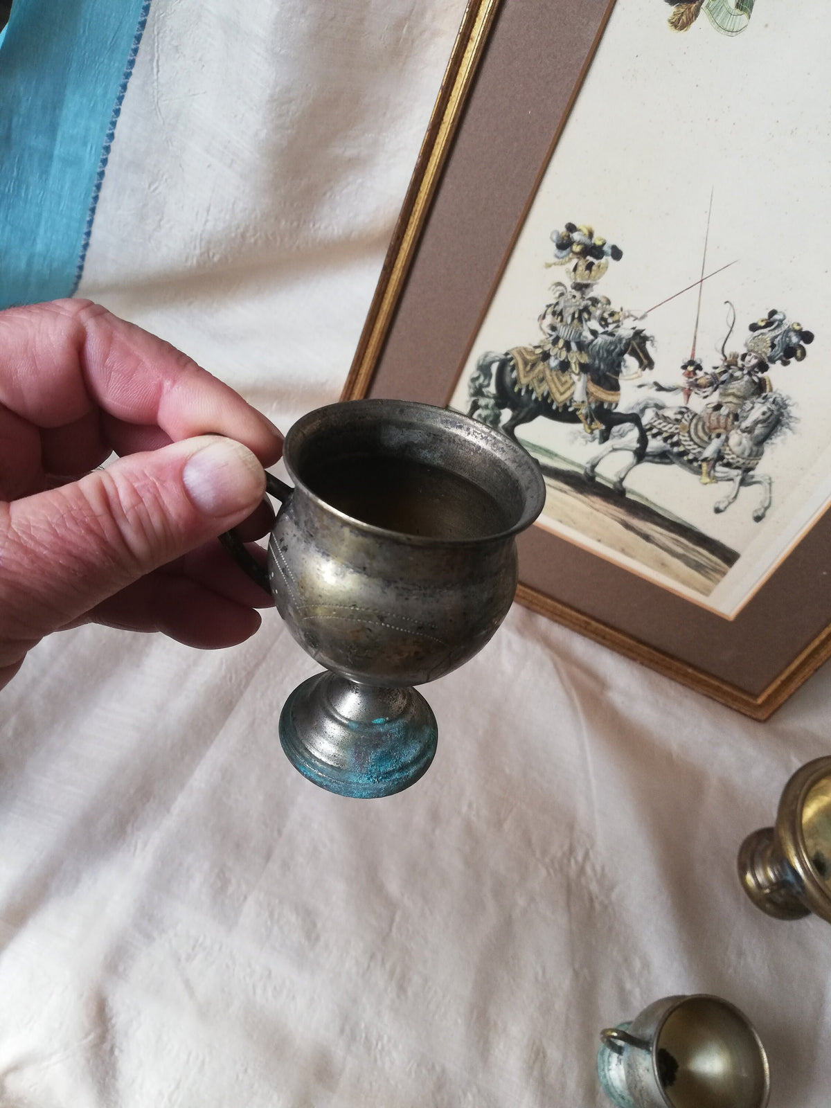 Old copper vessels for decorative purposes, vintage from Germany