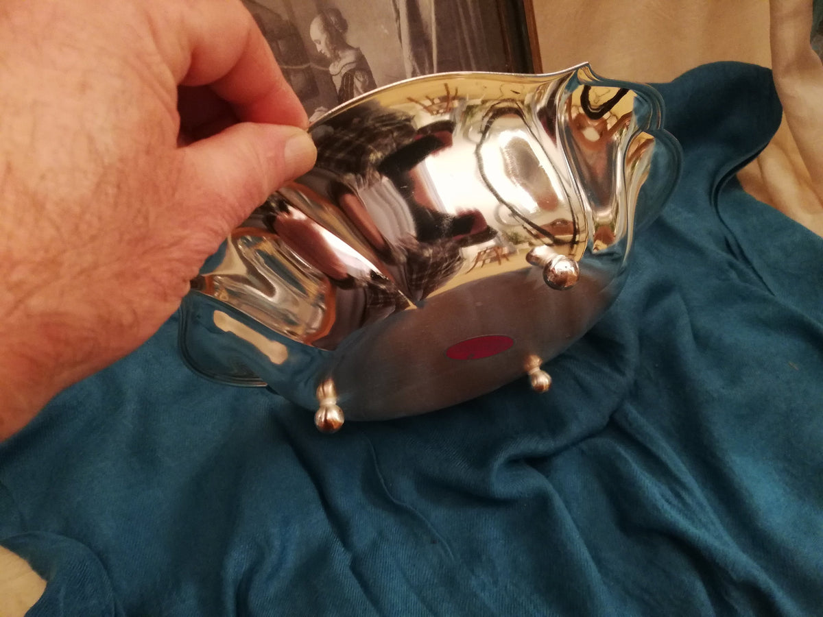 Silver-plated small fruit bowl from the German company WMF. Vintage from Germany