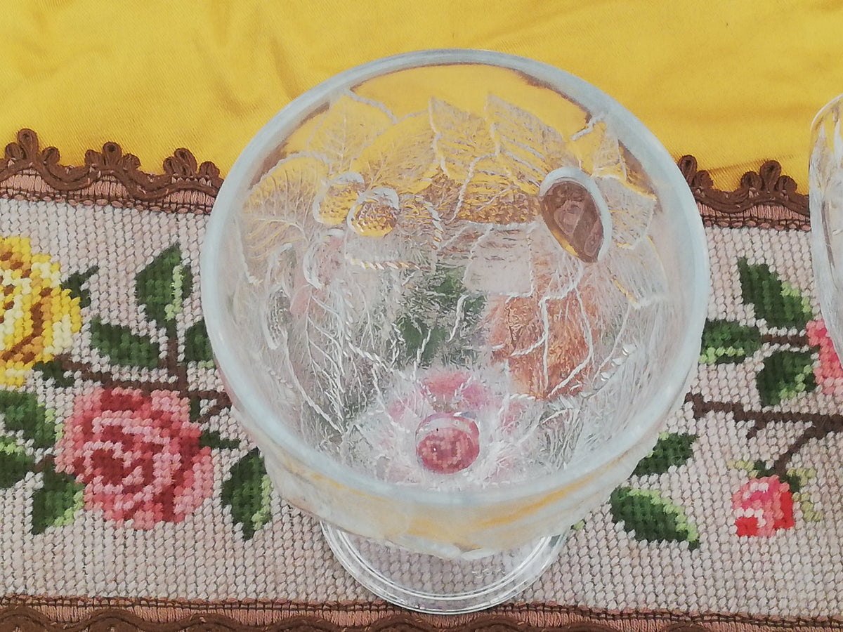 Boden eines Glases mit dickem Glasboden