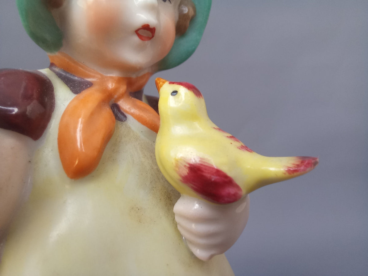 Rückansicht der Porzellanfigur