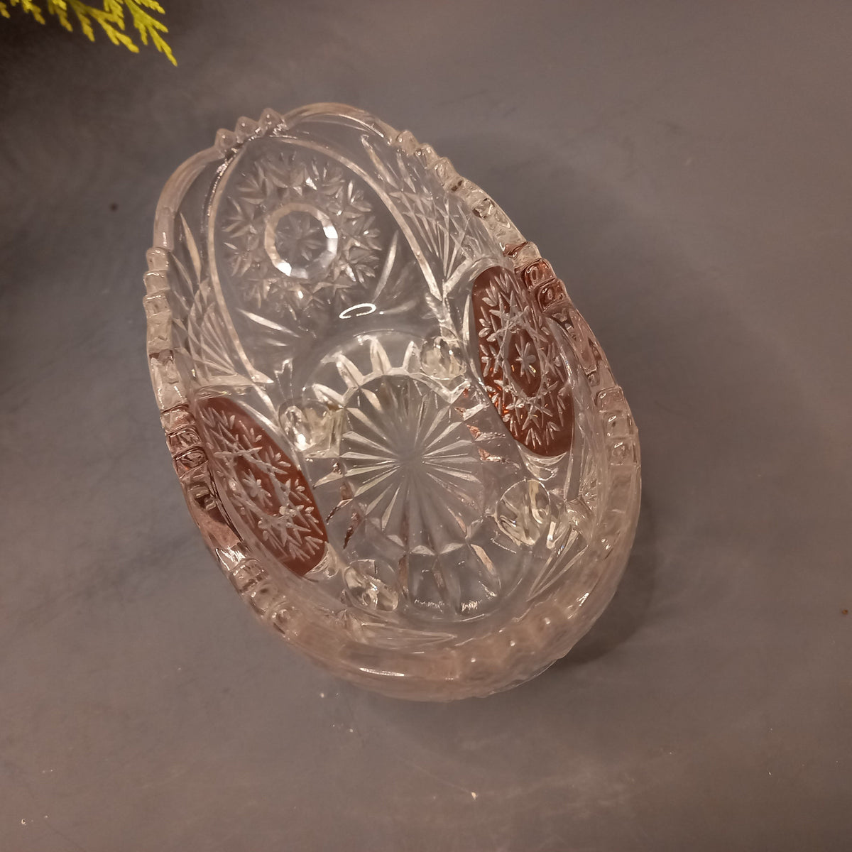 Ovale Schale von oben