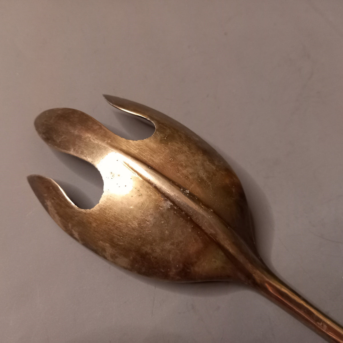 Large silver plated serving fork from Austria, vintage