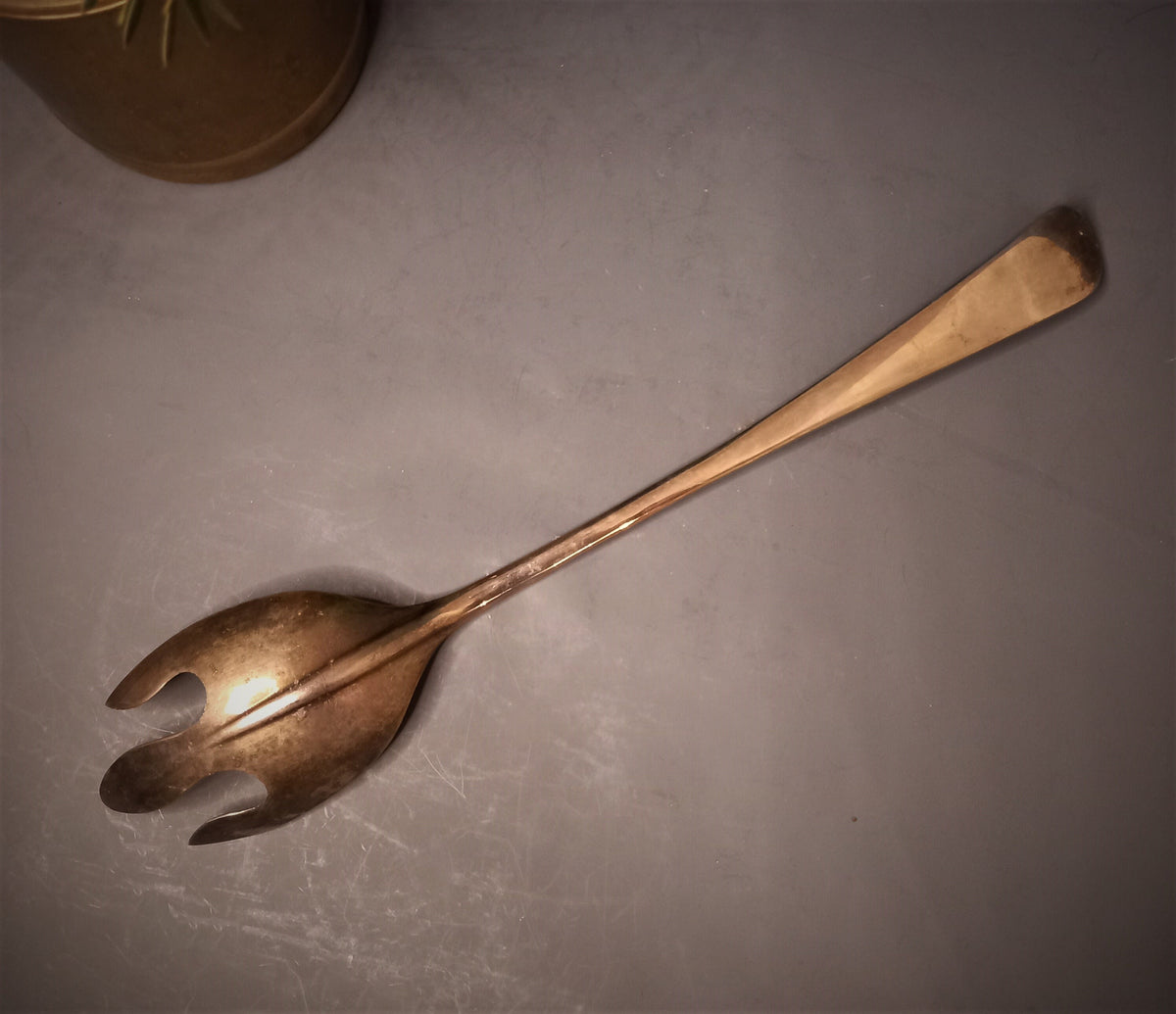 Large silver plated serving fork from Austria, vintage