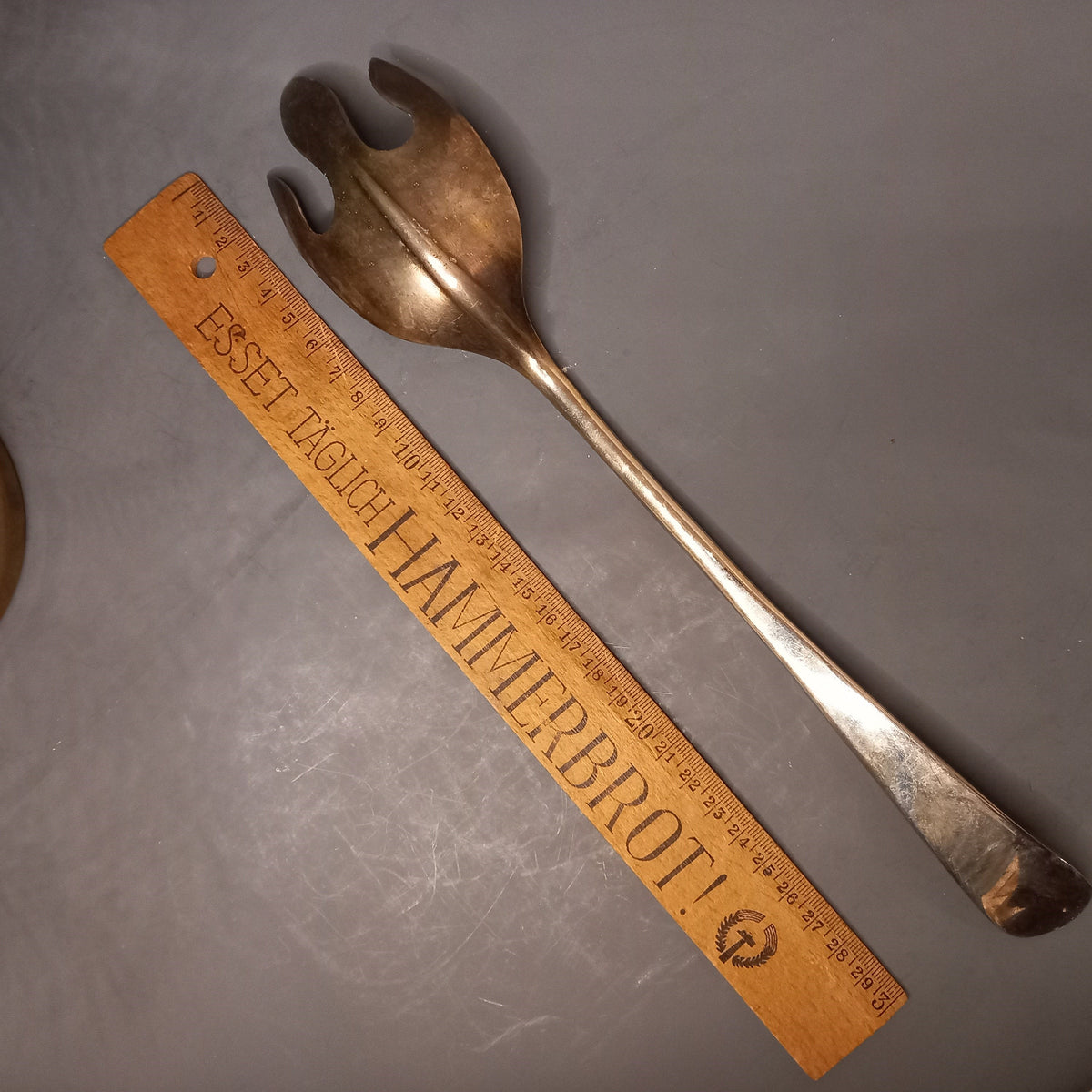 Large silver plated serving fork from Austria, vintage