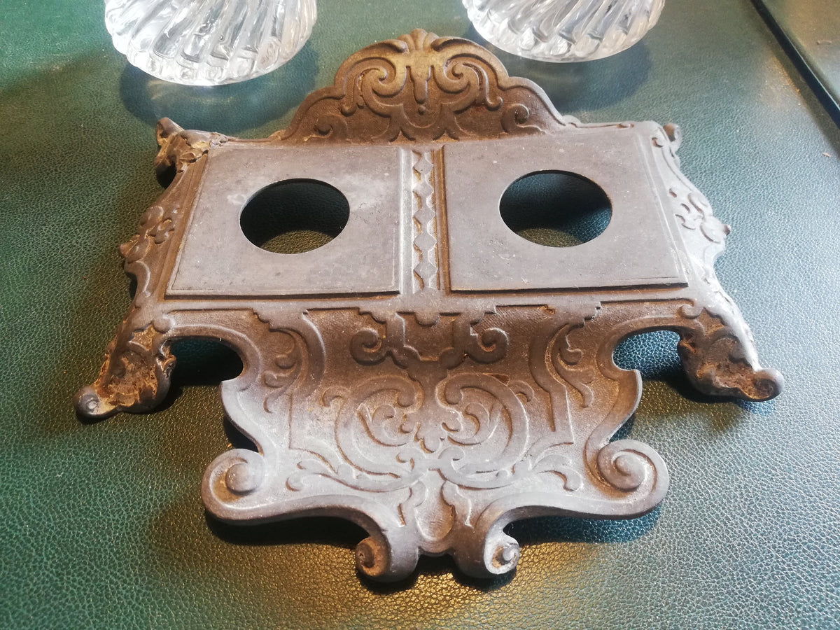 Glas-Tintenfass mit Klappdeckel