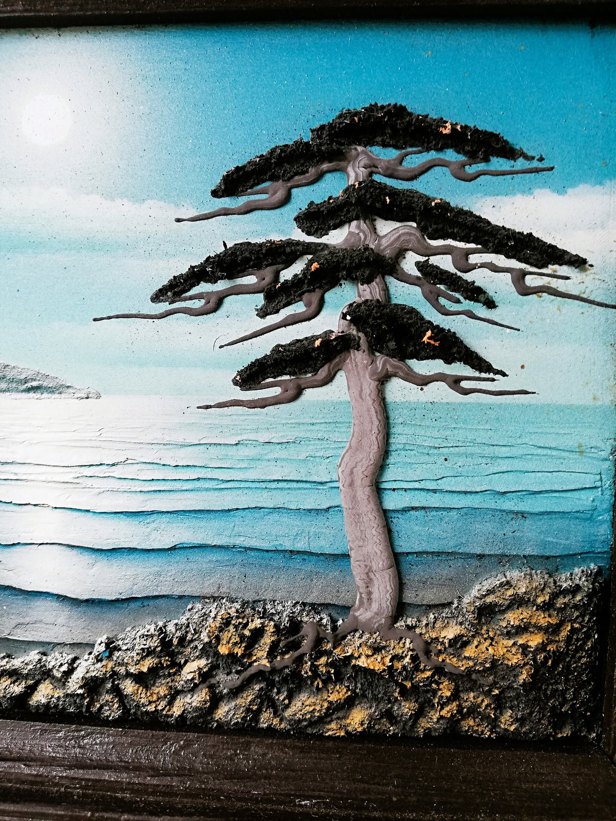 Plastische Reliefstrukturen der Lagunenlandschaft im Detail
