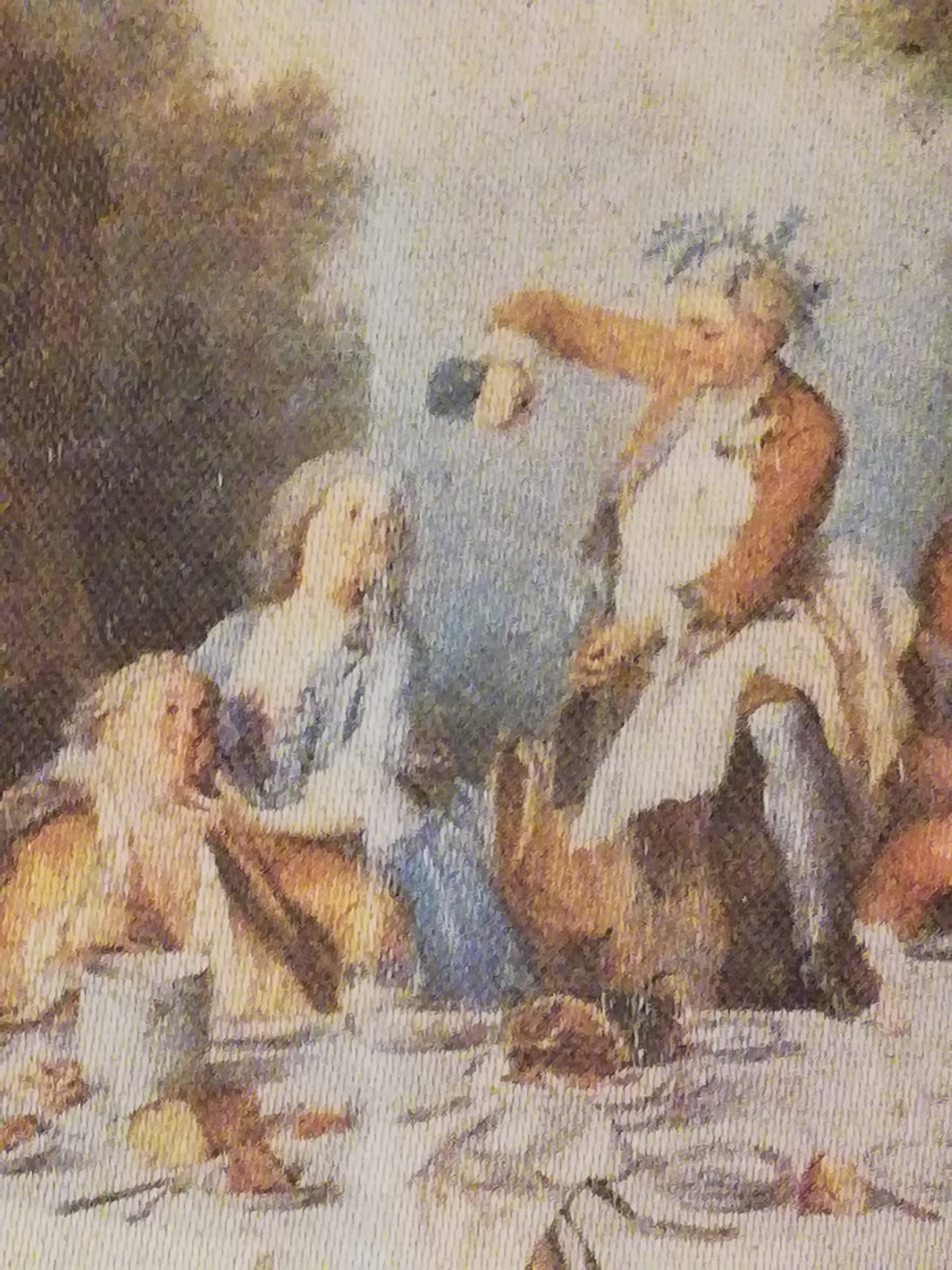 Seidendruck in Nahaufnahme