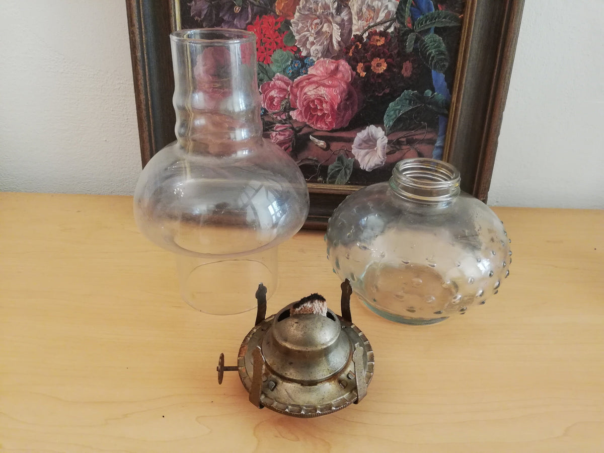 Großer Öltank aus Glas