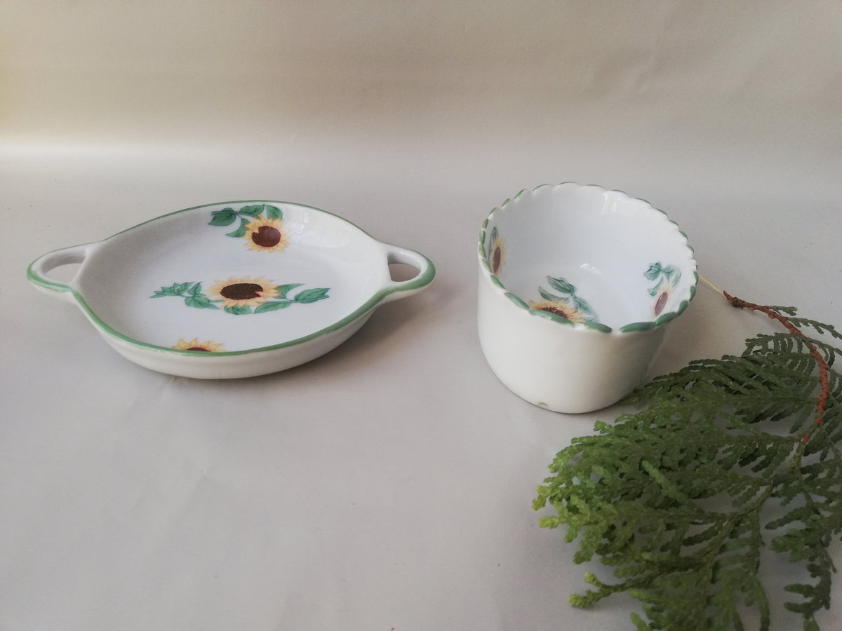 Hand-painted porcelain serving bowls, porcelain bowls for home decoration, floral decor for serving bowls