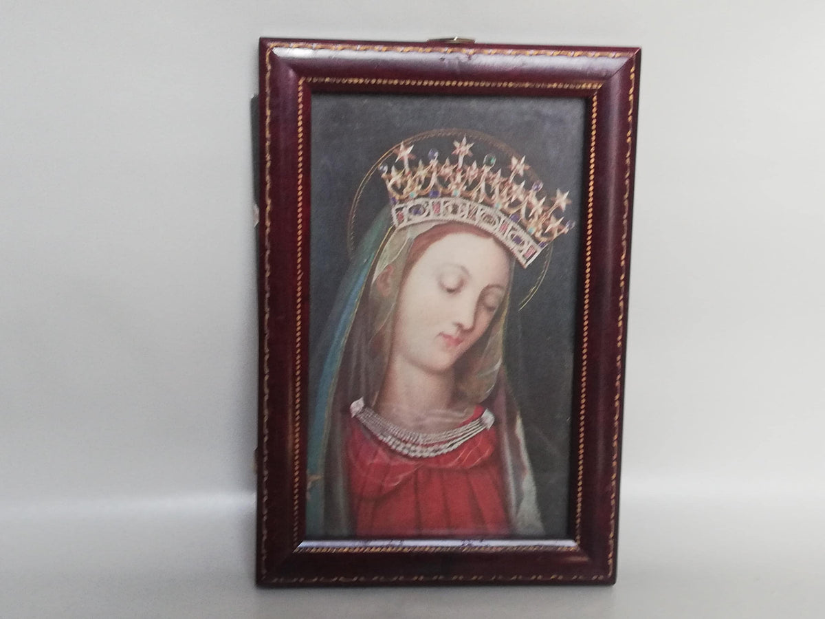 Vintage Holz-Bilderrahmen in Rot und Gold, Gesamtansicht