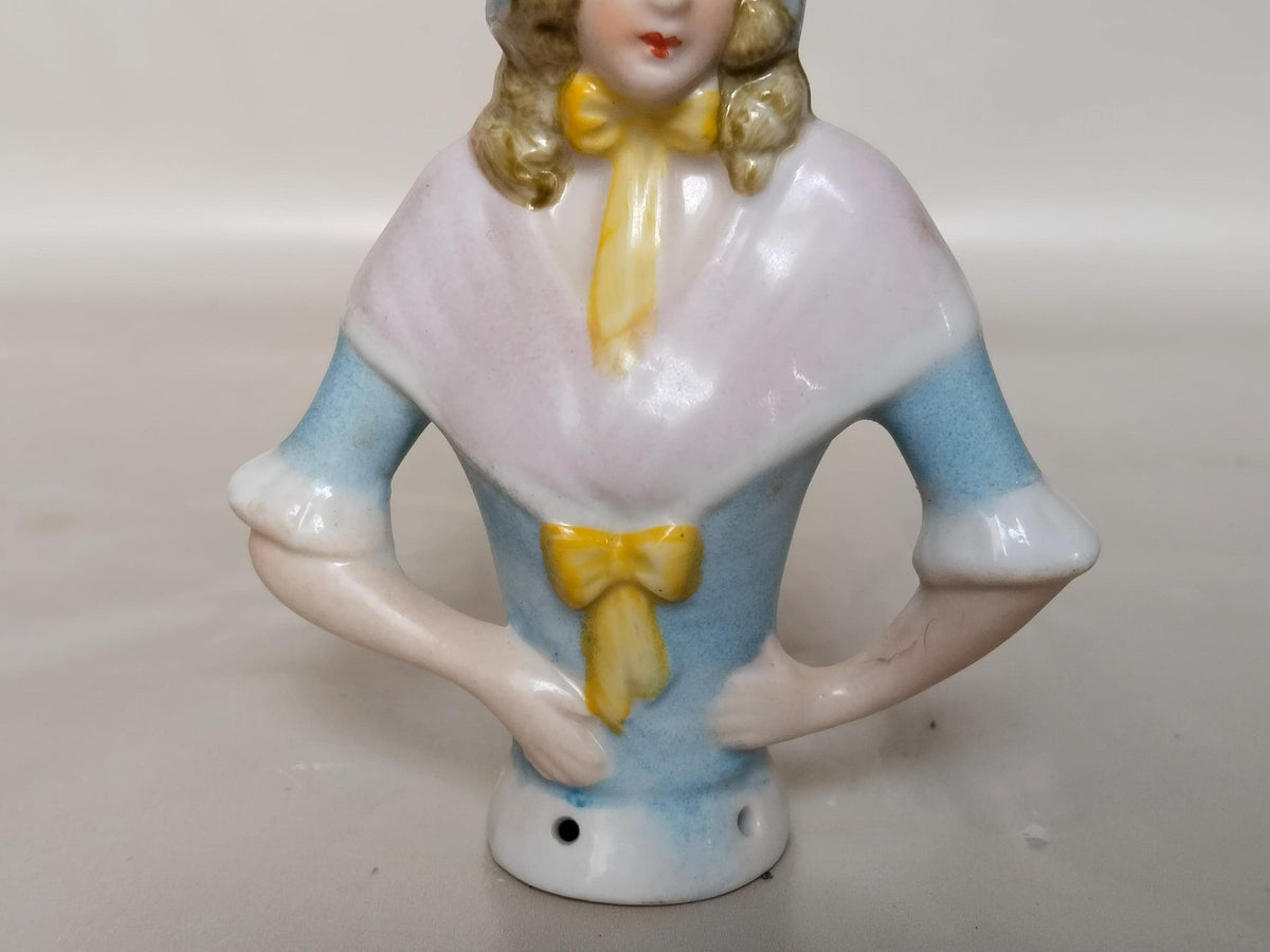 Half Doll figurine, Vintage Halfdoll Porcelain Figure 1980s – Nostalgic Collector’s Item and Decorationage, porcelain, Germany