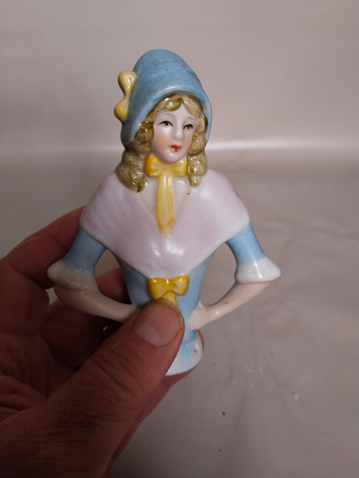 Half Doll figurine, Vintage Halfdoll Porcelain Figure 1980s – Nostalgic Collector’s Item and Decorationage, porcelain, Germany