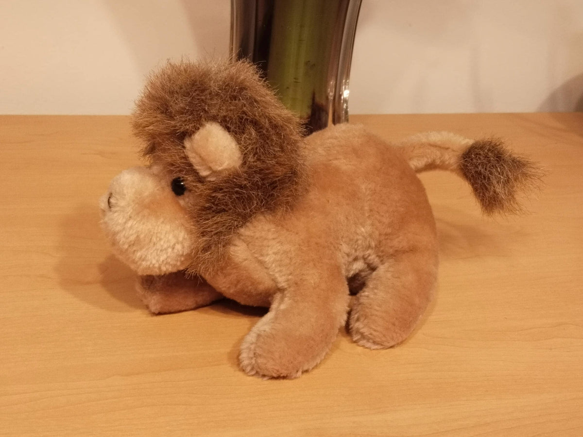 Vintage Plüschlöwe aus den 1990ern mit flauschiger Mähne, 25 cm