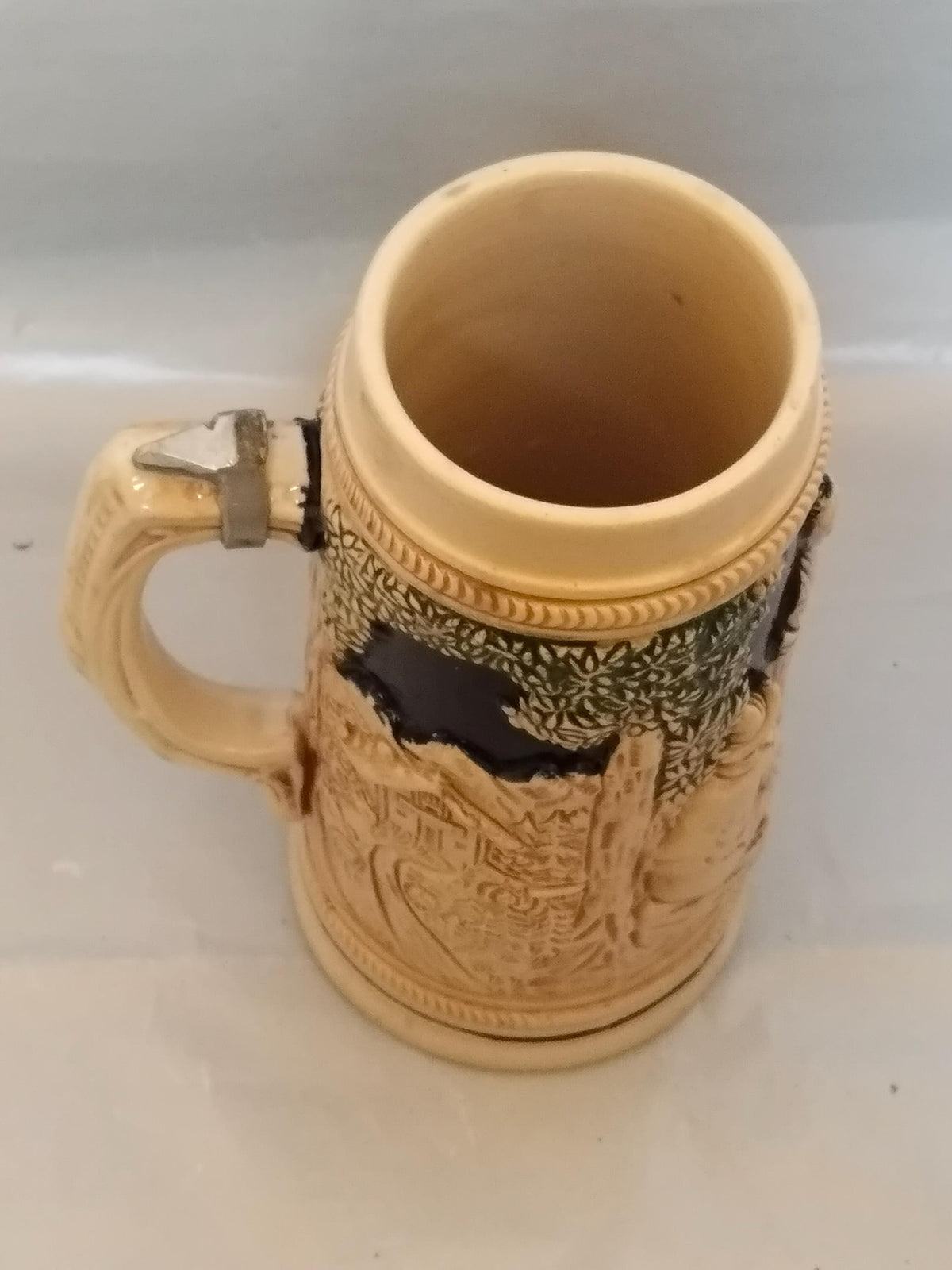 Bierkrug mit Maßband, Höhe 18 cm