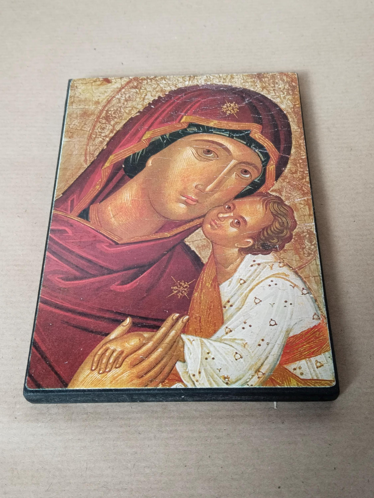 Detail der Gesichter von Maria und dem Jesuskind