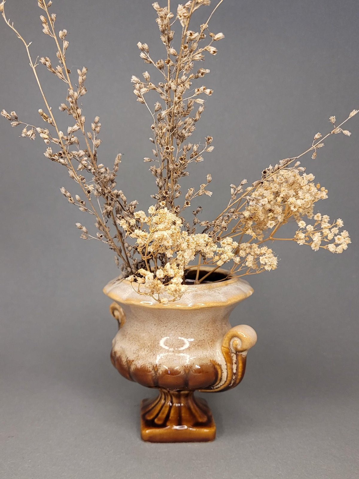 Vintage Ceramic Miniature Amphora Vase with Handles
