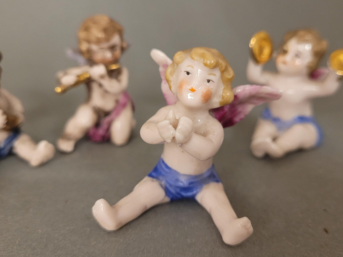Miniature Porcelain Cherubs – Vintage Antique Charm & Heavenly Sweetness
